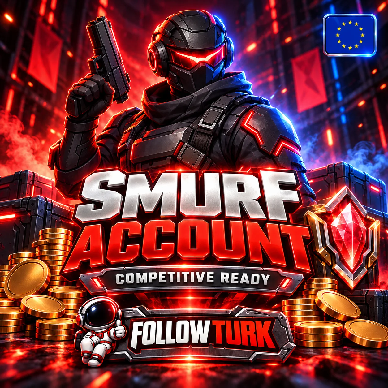 यूरोप स्मर्फ अकाउंट (EU) - FollowTurk