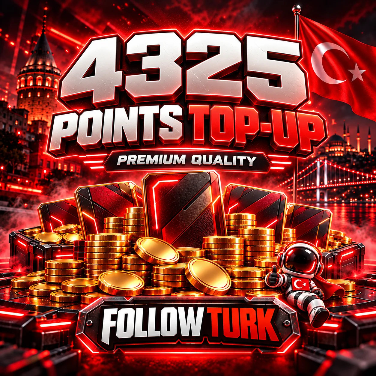तुर्की 4325 VP (Valo Points) टॉप-अप - FollowTurk